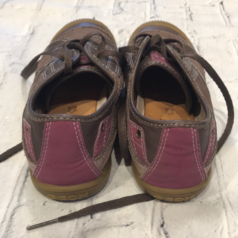Geox Leather Lace Up Runners - Picture 5 of 7